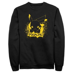 Men's Pokemon Pikachu Mural Sweatshirt - 1 of 4