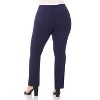 Rekucci Curvy Woman  Straight Leg Pants with Stretch Waist and Pockets - 3 of 3