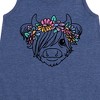 Girls' - Instant Message - Highland Cow Flower Crown Graphic Sleeveless Aline Dress - 2 of 4