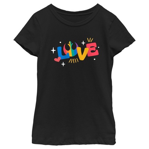 Star Wars Pride Rainbow Love Rebel Alliance T-shirt : Target