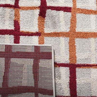 Light Grey and Ivory Geometric Hand-Knotted Area Rug, 10' x 14'