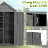 Outdoor Storage Cabinet, Wood Garden Tall Shed,Outside Vertical Shed with 3 Shelves,Waterproof Outside Garden Storage Cabinet, Grey - 4 of 4