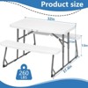 SUGIFT Kids Picnic Table Folding Plastic Table and Benches - Seating for 4 Kids - 4 of 4