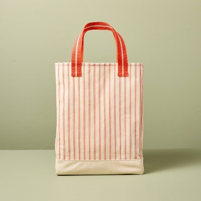 Engineered Stripe Market Tote Orange/Natural - Hearth & Hand™ with Magnolia