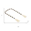 HomeRoots 36" Blue Natural And White Wood Hand Painted Decorative Tassel - 3 of 4