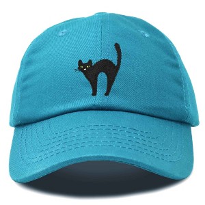 Dalix Black Cat Embroidered Womens Cotton Dad Hat Baseball Cap Adjustable - 1 of 4