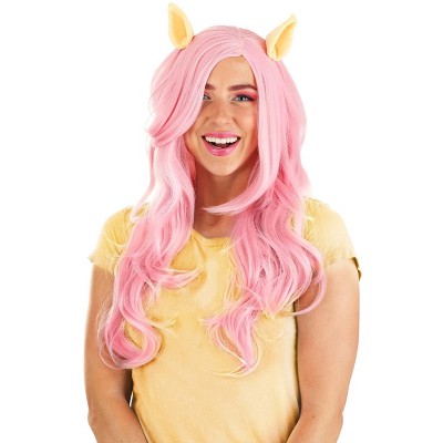 HalloweenCostumes.com One Size Fits Most Women Women's My Little Pony Pink Fluttershy Wig, Pink/Yellow