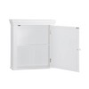 Chestnut Medicine Wall Cabinet White - Elegant Home Fashions: Teamson Home, Chrome Hardware, Adjustable Shelf - 4 of 4