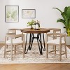 Christopher Knight Home Rico 5 Pieces Metal and Rubberwood Counter Height Dining Set - 2 of 4