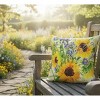 Outdoor Pillow - Sunflower Bouquet Design - 18" Climaweave Polyester by Manual Woodworkers & Weavers - 2 of 3