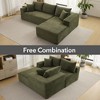 L-Shaped Modular Sectional Couch for Living Room, Plush Corduroy Fabric Upholstered Sofa, Modern Lounge, No Assembly Required - 3 of 4