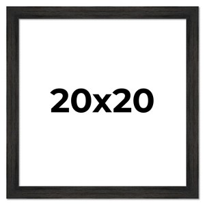 PosterPalooza | 20x20 Wide Barnwood Picture Frame, UV Acrylic, 6 Finishes - Grey, Brown, White, and Black - 1 of 4