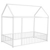 Twin Size Metal House Bed Frame with Fence - 4 of 4