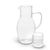 Elle Decor Bedside Pitcher Set, 44-Ounce Carafe with Cup Tumbler Doubles as A Lid, Made of Borosilicate Glass, Clear - 2 of 4