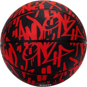 AND1 Street Ink Rubber Basketball: Official Regulation Size 7 (29.5 inches) Deep Channel Construction Streetball, Made for Indoor Outdoor, Red - 1 of 4