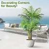 Golden Cane Palm Artificial Tree 4ft Faux Greenry Plant for Indoor & Outdoor Home Decor, Office, Living Room, Decorative Fruit - 3 of 4
