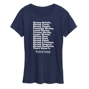 Women's - Forrest Gump - Bubbas Shrimp List Short Sleeve Graphic T-Shirt - 1 of 4