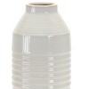White Terra Cotta Vase – 14.75"H – Modern Ribbed Vase for Tabletop By Melrose - 2 of 3