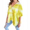 Women's Antonia Tie Dye Crossover Blouson Top - Venti6 - 3 of 4