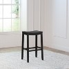 30" Fiddler Wood Backless Counter Height Barstool Black - Hillsdale Furniture: Saddle Seat, Matte Finish, Farmhouse Style - 2 of 4