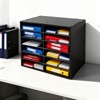YIYIBYUS Desktop Literature Organizer Adjustable File Sorter 12 Compartment, Black - 2 of 4
