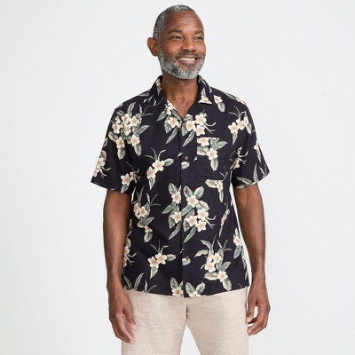 Lands' End Men's Short Sleeve Camp Collar Hawaiian Shirt