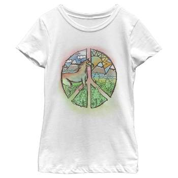 Girl's Lost Gods Peace and Horses T-Shirt