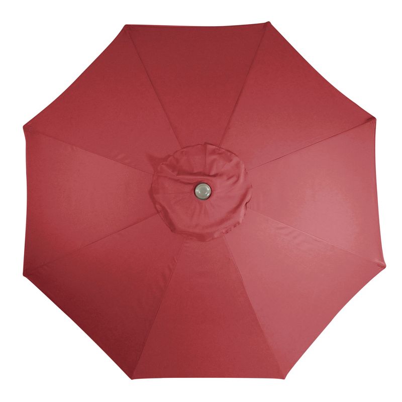 Northlight 9' Octagon Outdoor Patio Market Umbrella with Hand Crank and Tilt - Burgundy, 4 of 9
