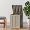 MAYEERTY 28 Gallon Large Capacity Outdoor Deck Box for Patio Furniture Cushions, Pillow with Wheels, Light Brown - 4 of 4