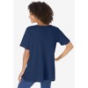 Woman Within Plus Size Split-Neck Henley Thermal Tee - 3 of 4
