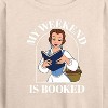Women's - Disney Princess - Belle My Weekend Is Booked Lightweight French Terry Wide Neck Long Sleeve Shirt - 2 of 4
