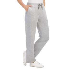 Collections Etc Cozy Heathered Knit Pull-On Drawstring Pants - 1 of 4