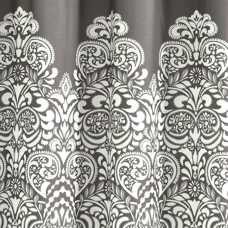 72&#34;x72&#34; Boho Medallion Shower Curtain Gray - Lush Decor, 4 of 8