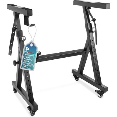 Pro Master Heavy Duty Z Design Keyboard Stand | Adjustable Width & Height (20-34 inches) | Secure Placement with Unique