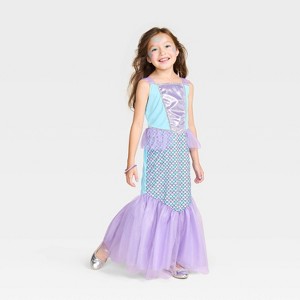 Magical Mermaid Kids' Costume - Hyde and EEK! Boutique™ Aqua Blue - 1 of 3