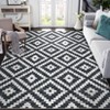 Modern Geometric Washable Runner Rug with Non-Slip Rubber Backing, Low Pile Carpet for Hallway, Kitchen, Laundry, and Entryway. - 3 of 4
