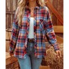 Women's Plaid Print Poose Vintage Shirt Top - fashionworks - 2 of 3