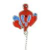 Marvel Spider-Man Earrings Upside-Down Spidey Huggie Clicker Hoop Dangle Jewelry Multicolored - 4 of 4