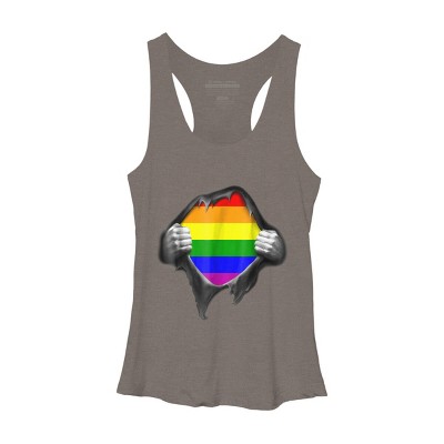 Adult Design By Humans Pride Shirt Rip Open Shirt By Luckyst Racerback Tank Top
