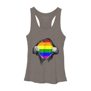 Adult Design By Humans Pride Shirt Rip Open Shirt By Luckyst Racerback Tank Top - 1 of 2
