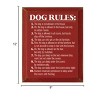 Slickblue Rustic Dog Lover Wall Decor – 10 Funny Dog Rules Sign – Pet Humor Wooden Accent – 9x12 inches, Color Options - 3 of 3