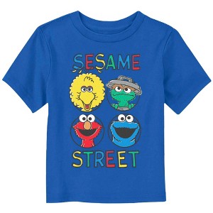 Toddler's Sesame Street Four Circle Primary Colors Grid T-Shirt - 1 of 3