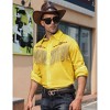 BLUEMING Men's Western Cowboy Fringe Shirt Costume Long Sleeve Casual Hippie Slim Fit Button Down Shirt - 4 of 4