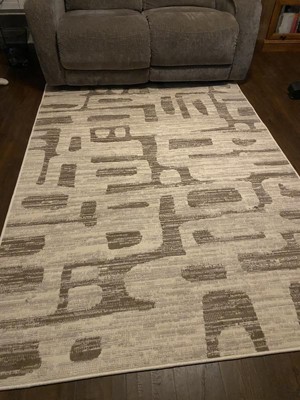 Modern Curves Area Rug Tan - Threshold™ : Target