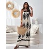 Women's Boho Suspender One-Piece Collar Sleeveless Casual Maxi Dress - 2 of 3
