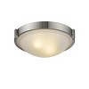 Chloe Lighting Smith Transitional 2 Light Bushed Nickel Flushmount Ceiling Fixture 13" Wide - 2 of 2