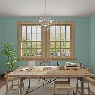 Brooklyn Brushed Nickel 4-Light Steel Cage Chandelier