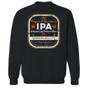 Original and Unrestored Men's Ipa Long Sleeve Graphic Cotton Sweatshirt - 1 of 1