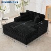 Corduroy Sofa Bed, Oversized Chaise Lounge Chair, with Charging Ports & Cup Holders, Comfortable Reclining Lounge Chair, for Living Room, Home - 2 of 4