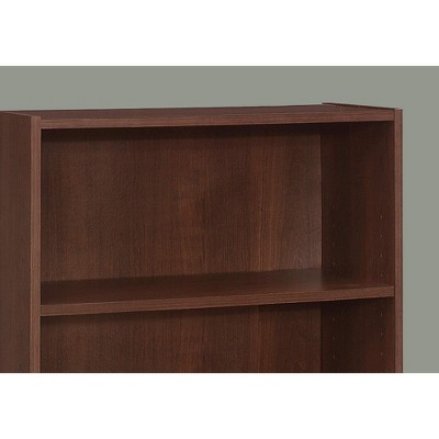 Cherry Laminate Adjustable 3-Shelf Bookcase 36"H